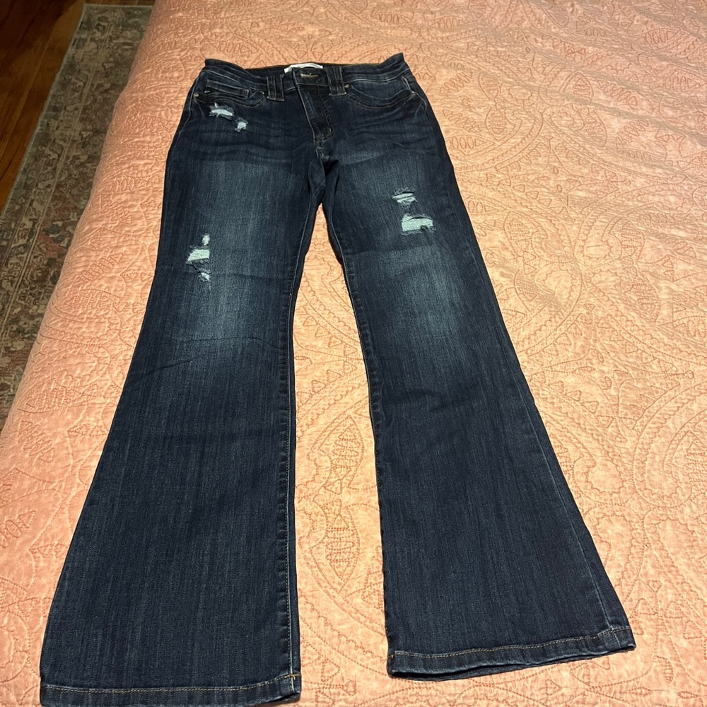 Kancan Women's Distressed Blue Jeans